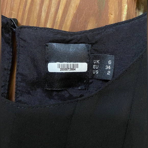 Black and Ivory Mesh Striped Dress - Picture 7 of 8